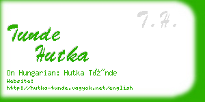 tunde hutka business card